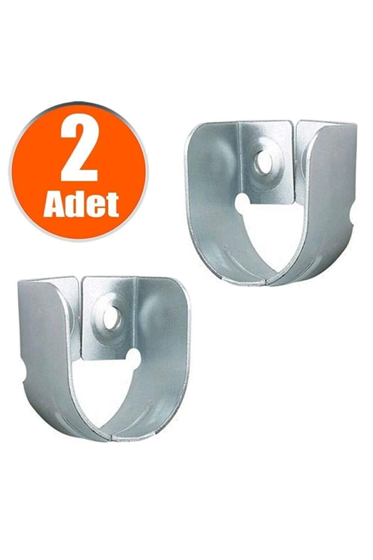 Nobel Askı Flanşı 2 Delikli Dolap Elbise Askı Aparatı (2 Adet)