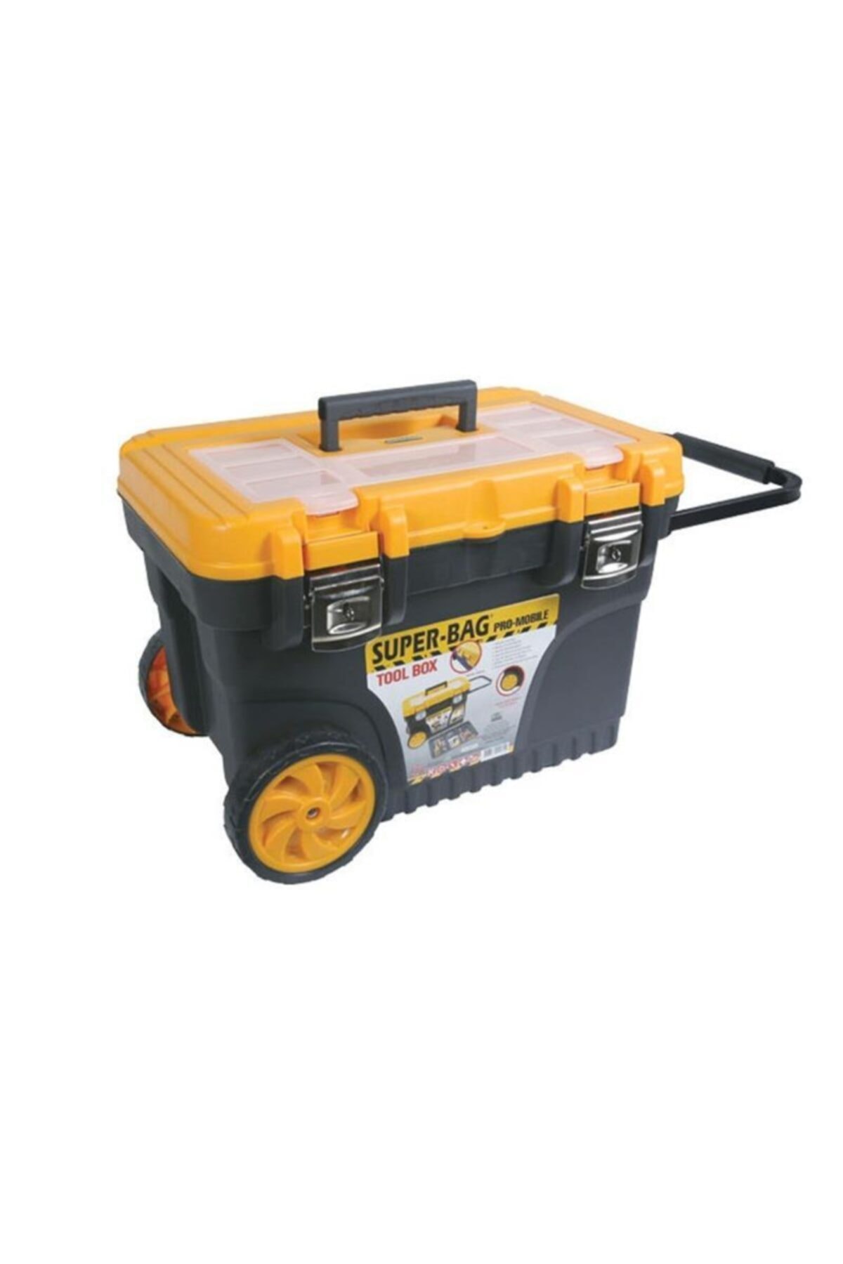 Mobil Büyük Tekerlekli Metal Saplı Sağlam Mobil Alet Çantası Asr-2010