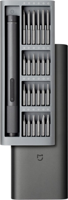 Mijia 24 Parça Şarjlı Çift Tork Elektrikli Tornavida Seti 350MAH 200RPM Type-C Telefon Pc Tamir Seti