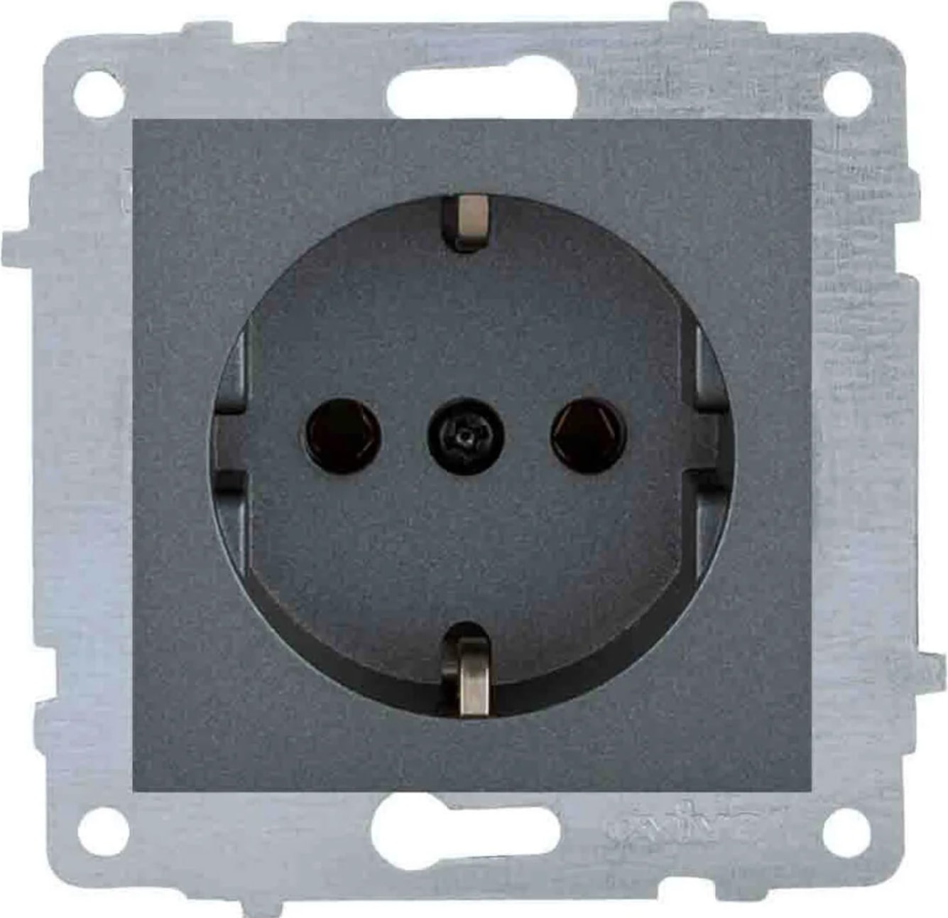 Grano Metalik Füme Topraklı Priz