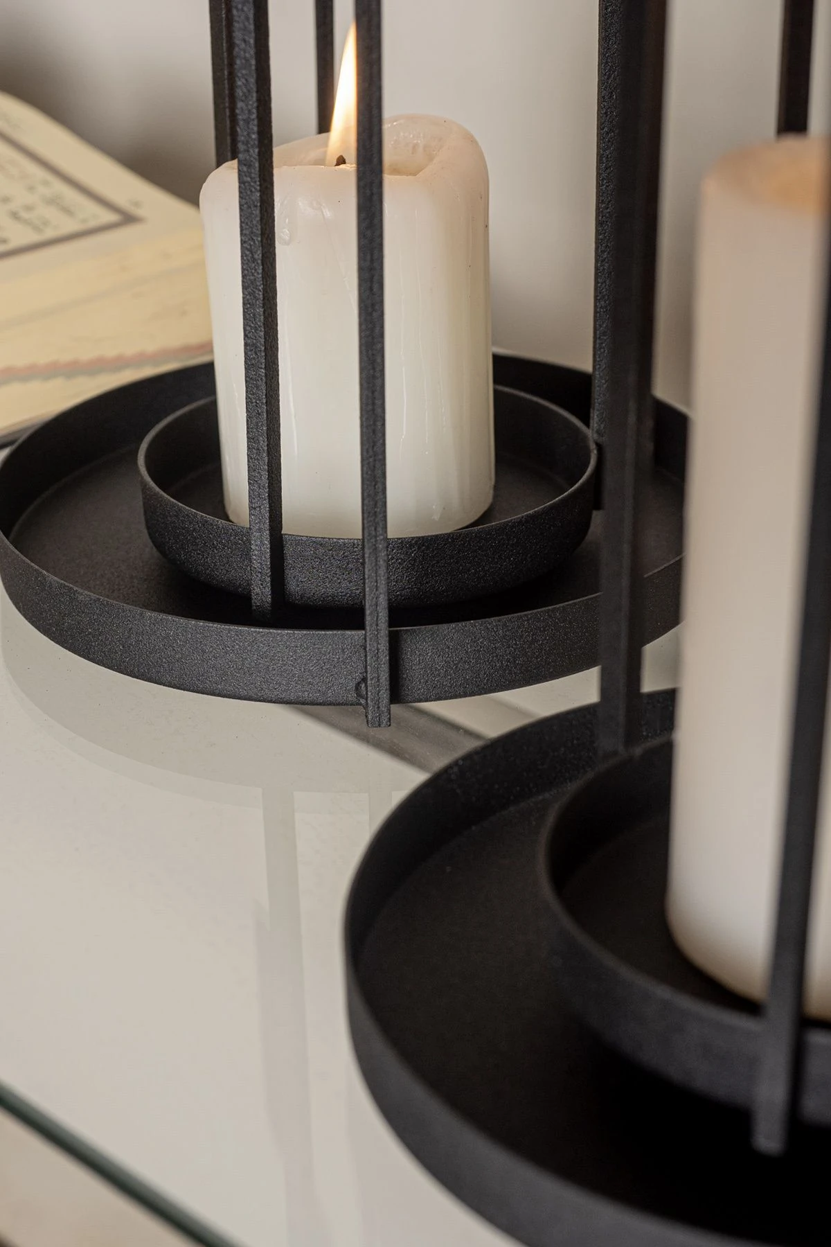 Metal 2'li Islami Mumluk Seti - Siyah Renk Ramazan Süsleri - Islami Ev Dekorasyon - Wamh145