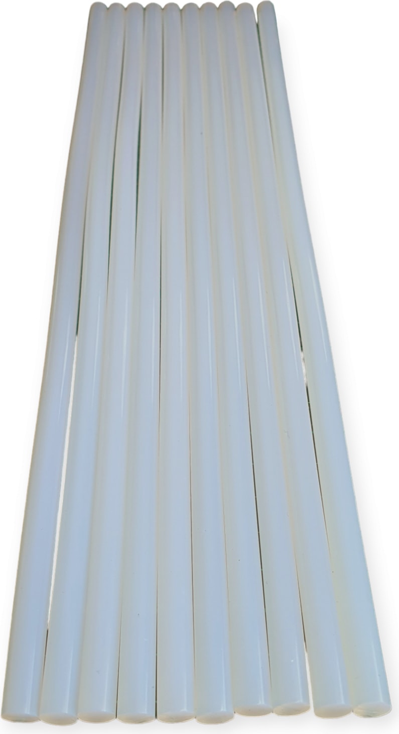 Şeffaf Ince Mum - Çubuk Silikon 7Mm X 29,5 cm 10 Adet