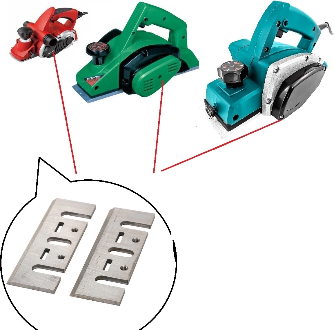Planya Rende Makinası Için Bıçak Elektrikli Rende Makina Kesici Takım Bıçağı 2li Set