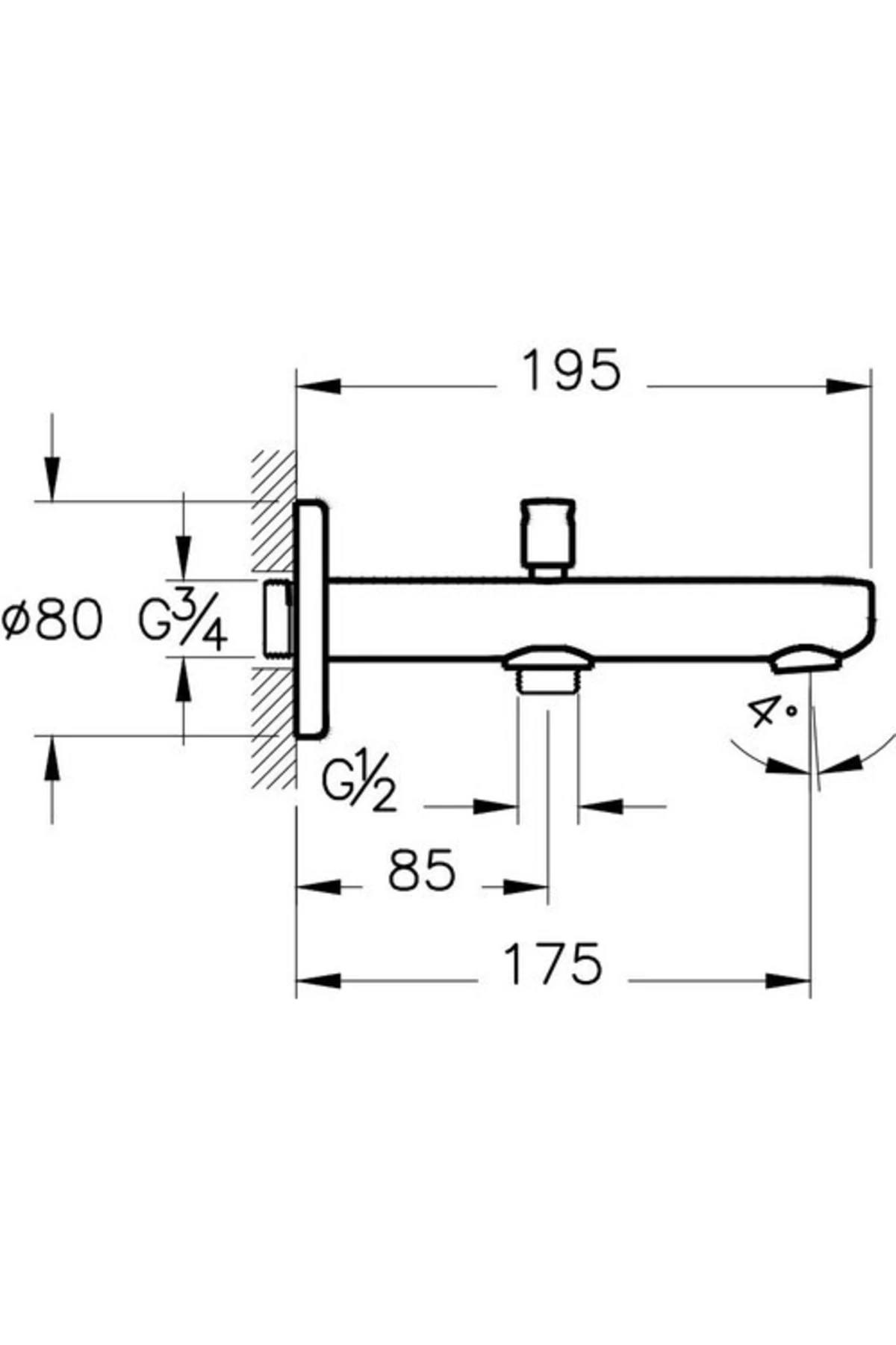 Root Round A42719 Çıkış Ucu El Duşu Çıkışlı Krom