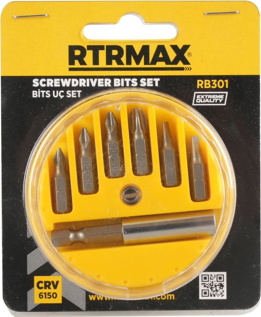 RB301 Bits Uç + Adaptör Seti - 7 Parça