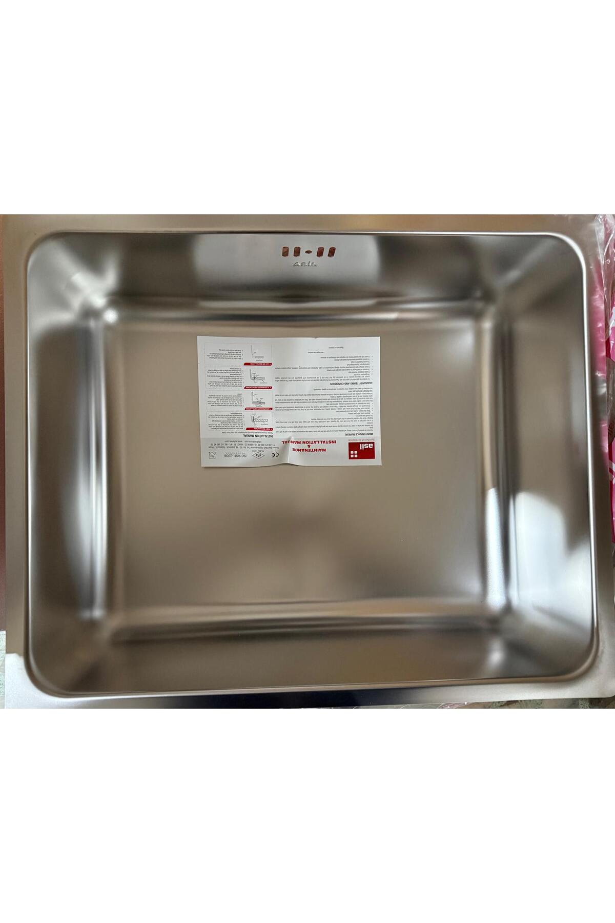 Krom Paslanmaz Çelik Evye (AS 359) 5 Yıl Garanti. Ücretsiz Kargo. Sifon Takımı Hediye