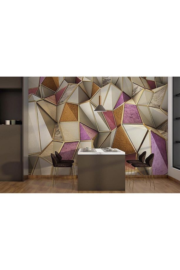 Geometrik Duvar Kağıdı , 3D Geometrik Duvar Kağıdı