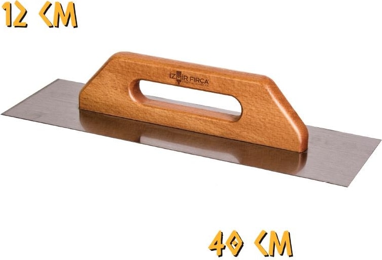 İZMİR FIRÇA Izmir Fırça Ahşap Saplı Alçı Malası Düz - 40 Cm.