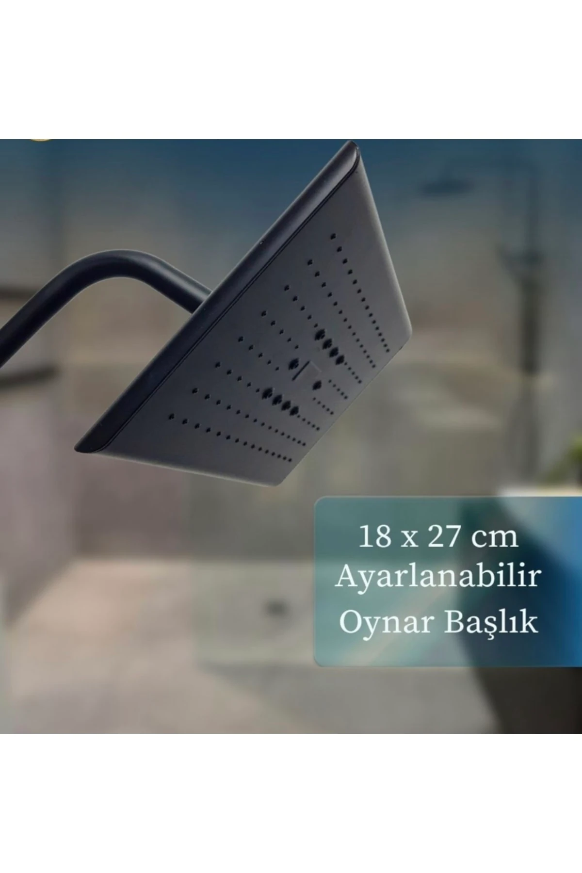 Kca Siyah Robot Duş Seti Yağmurlama Garantili