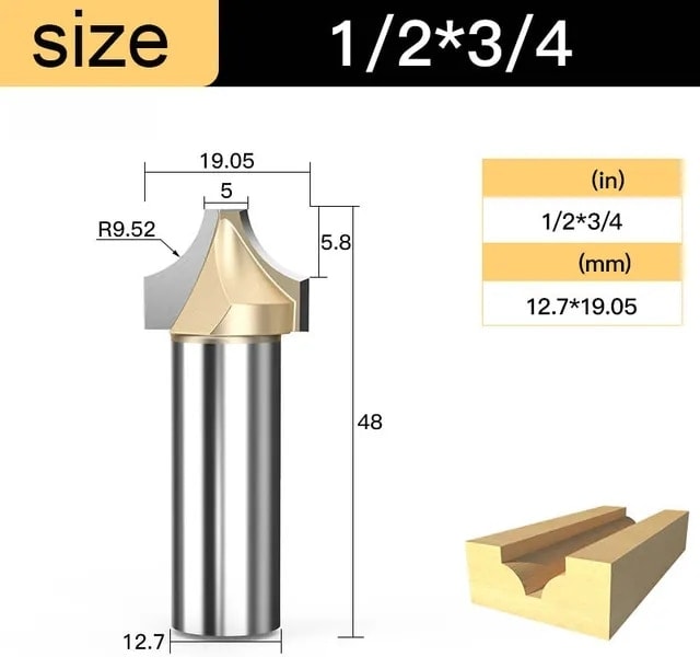 R00214 Tideway Tungsten Karbür Ark Freze Uçları R Açı Profesyonel Sınıf Ağaç Işleme Planya Cnc Aracı Freze Kesici Ahşap (Yurt Dışından)
