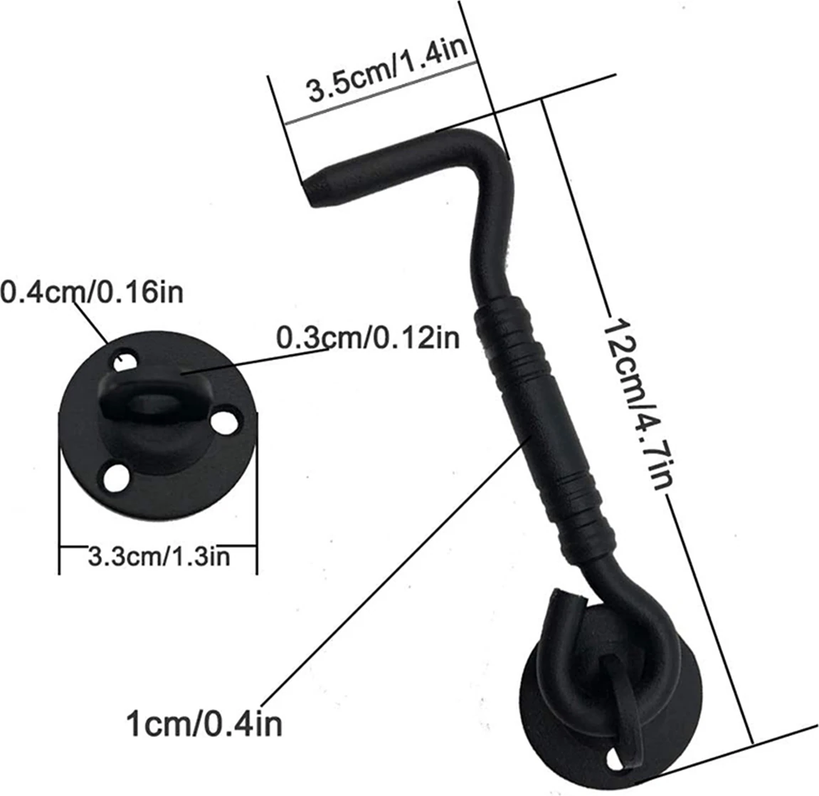 4x Ahır Kapı Kilidi, Montaj Vidaları ile 4 Inç Paslanmaz Çelik Kapı Kancası ve Göz Mandalı, Sürgülü Kapı Için Kapı Kilit Mandalı (Yurt Dışından)