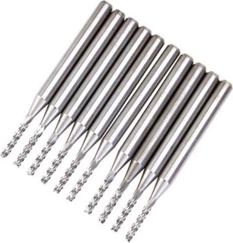 10 Adet Kesici Karbür Pcb Parmak Freze 1,5 mm (Yurt Dışından)