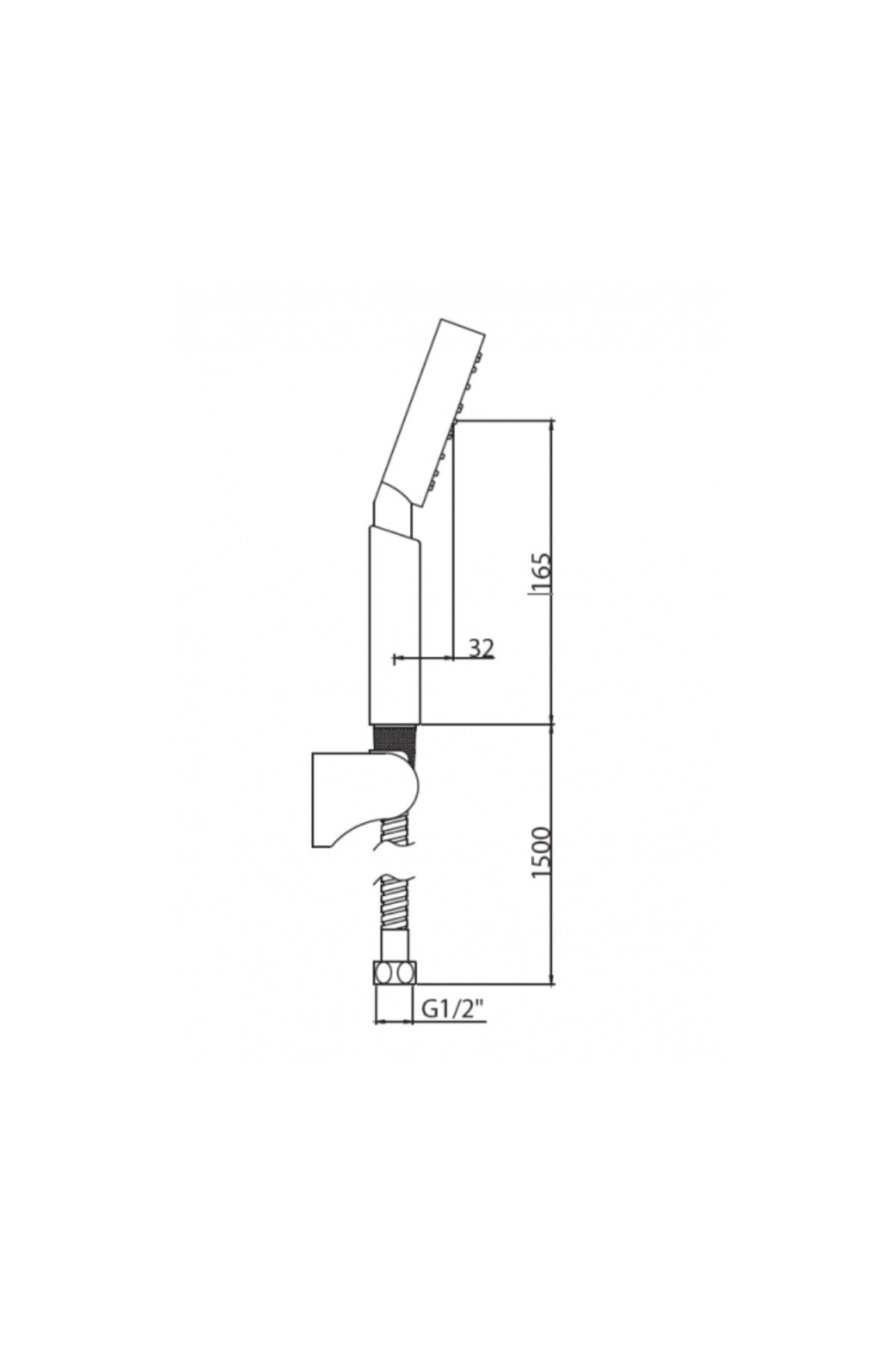 Basic 5 Fonksiyonlu El Duşu Takımı, Krom - N2821302