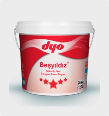 7,5lt Beşyıldız Silikonlu Mat Iç Cephe Duvar Boyası Beyaz