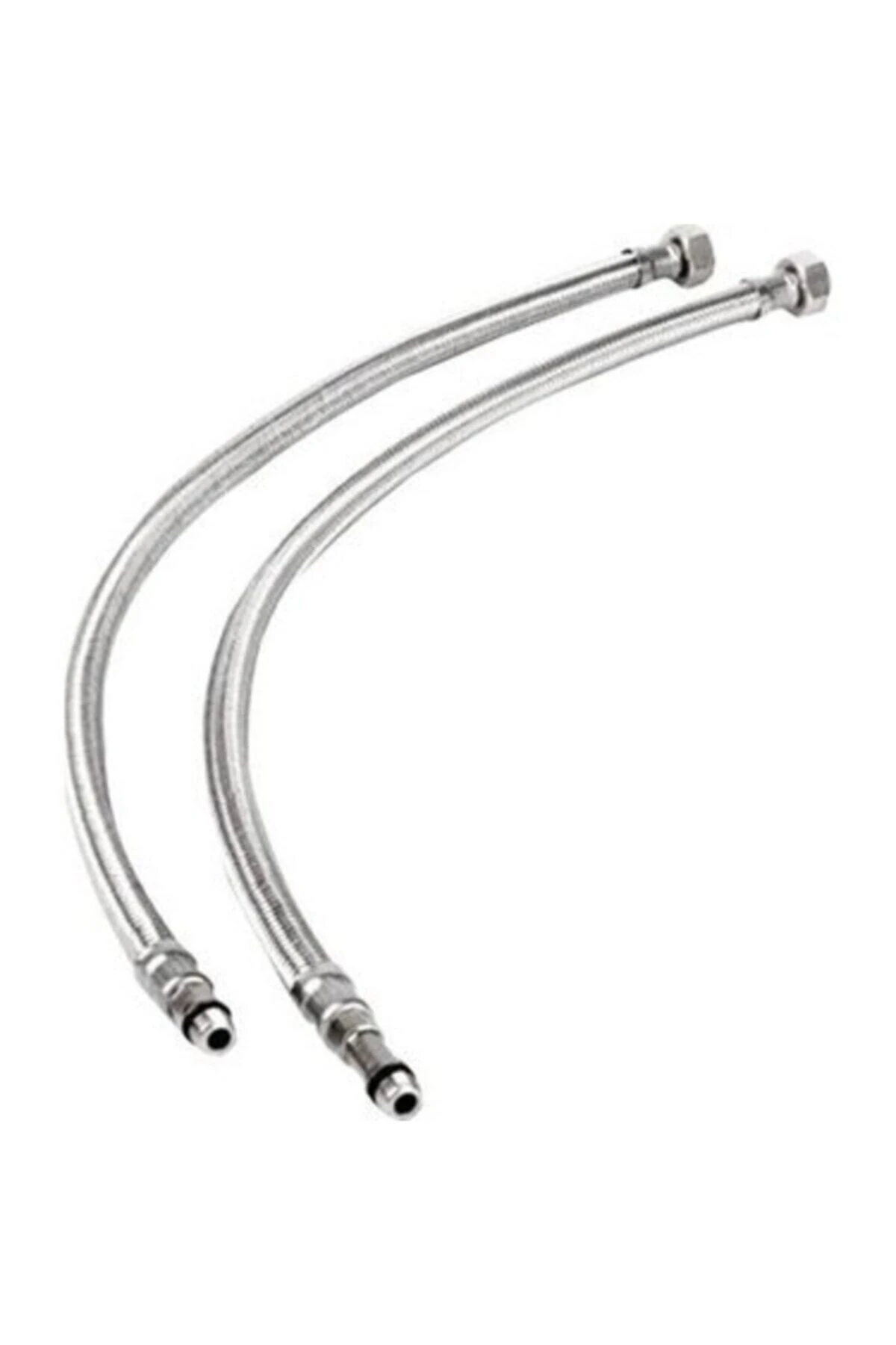 Paslanmaz Çelik Örgülü Batarya Fleksi Bağlantı Hortumu Flex M10-3/8 110 Cm - 2 Adet