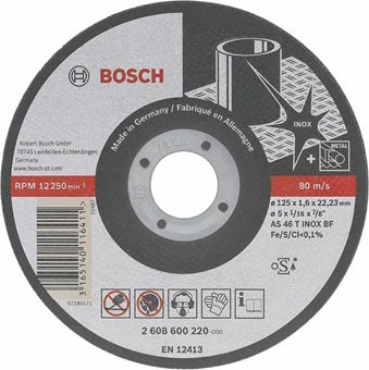 BOSCH - Best Serisi Inox (Paslanmaz Çelik) İçin Düz Kesme Diski-Rapido Uzun Ömürlü - A 60 W Bf 41, 115 Mm, 22,23 Mm, 1,0 Mm
