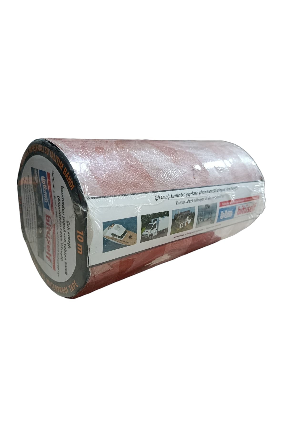 Bitüself Oto İçi, Ses Ve Su Yalıtım Bantı Alüminyum Kırmızı 30cm X 10mt