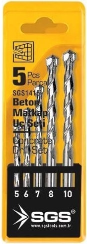 SGS 1415 Elmas Beton Matkap Ucu Seti 5 Parça