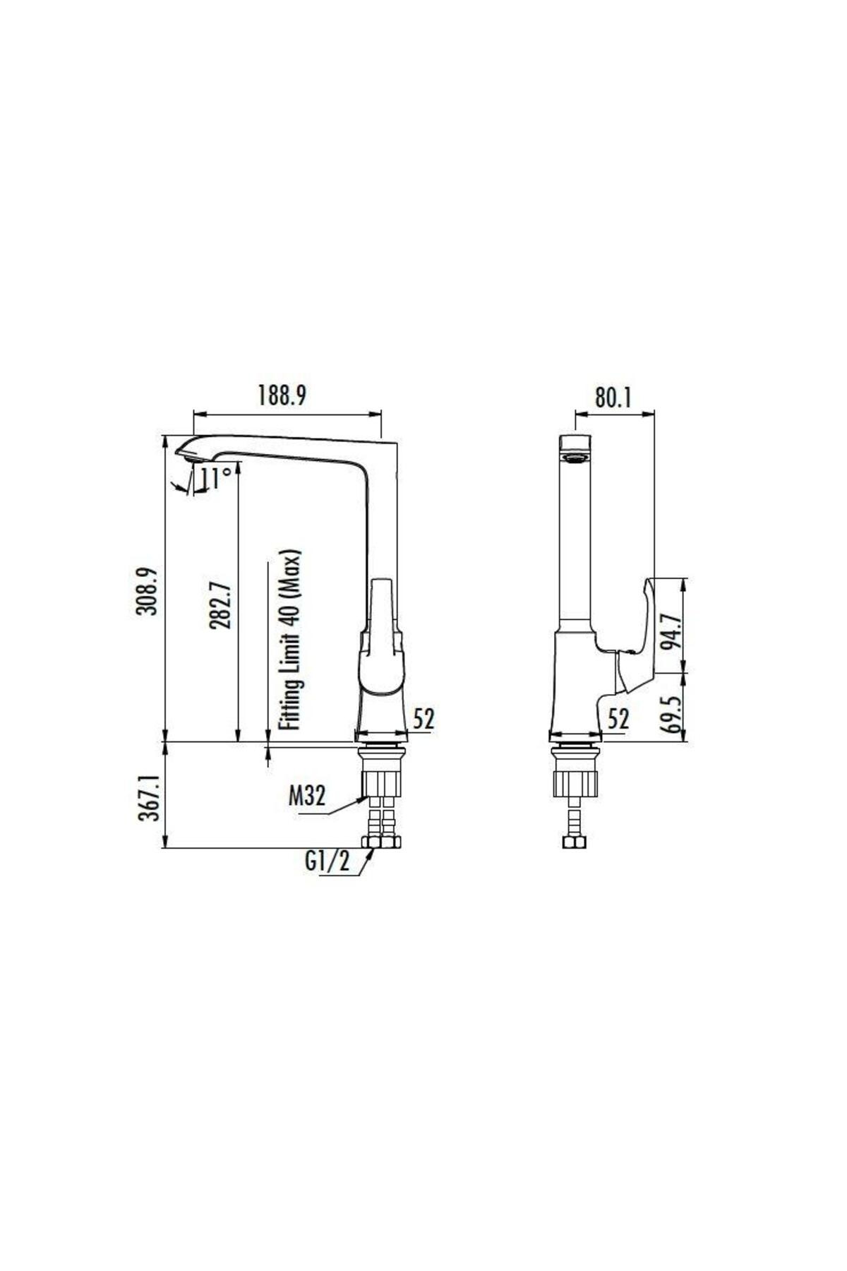 Ag8500 Avangart Tek Gövde Eviye Armatürü