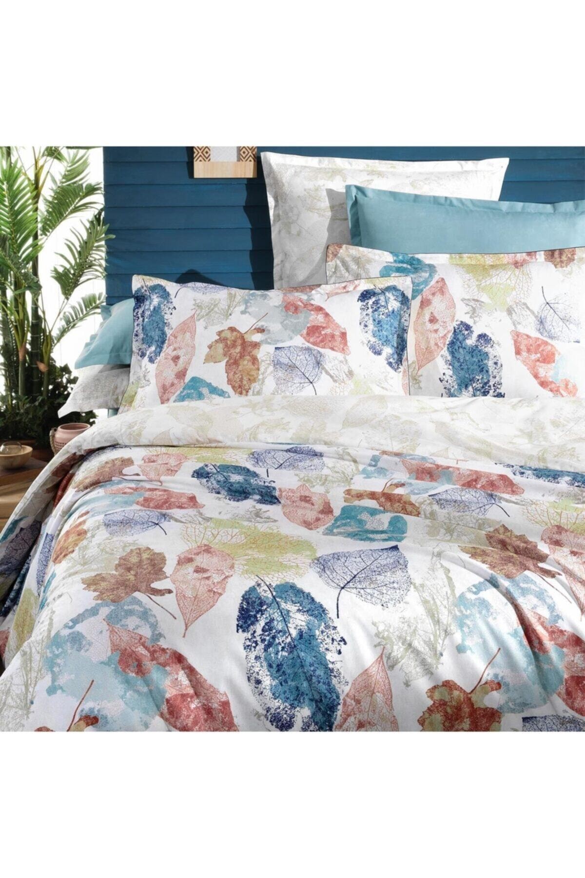 Indila Fancy Poplin Çift Kişilik Nevresim Takımı V1