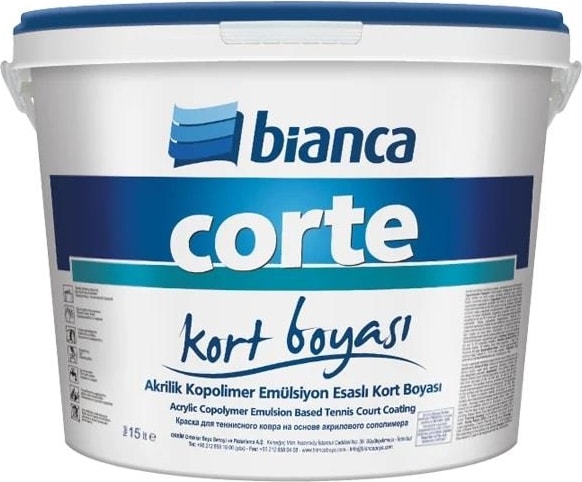 Corte Tenis Kortu Boyası 15 Lt Beyaz