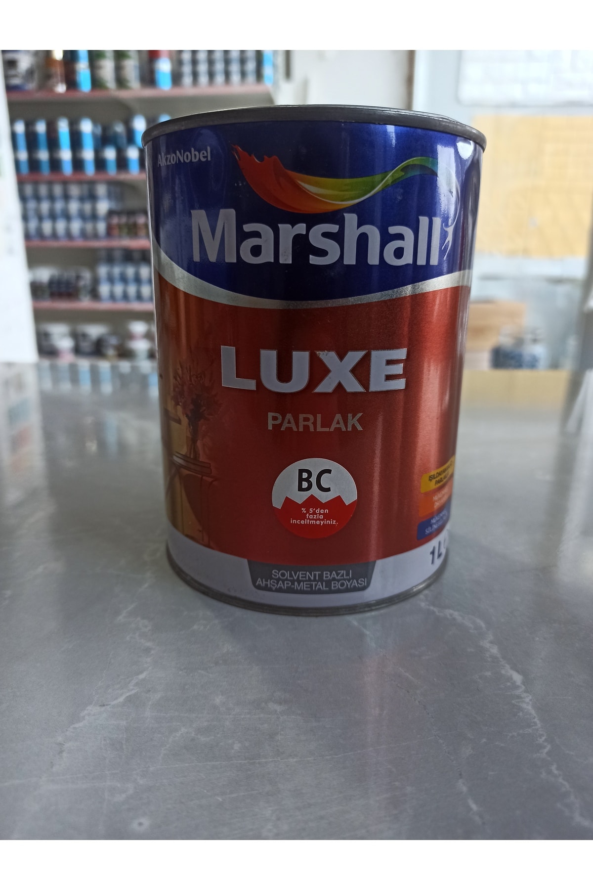 lüks parlak metal boya tam 1litre