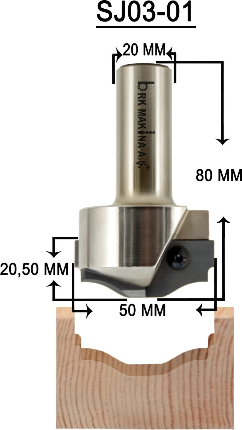 Değiştirilebilir Profil Model Saplı Jiletli Freze