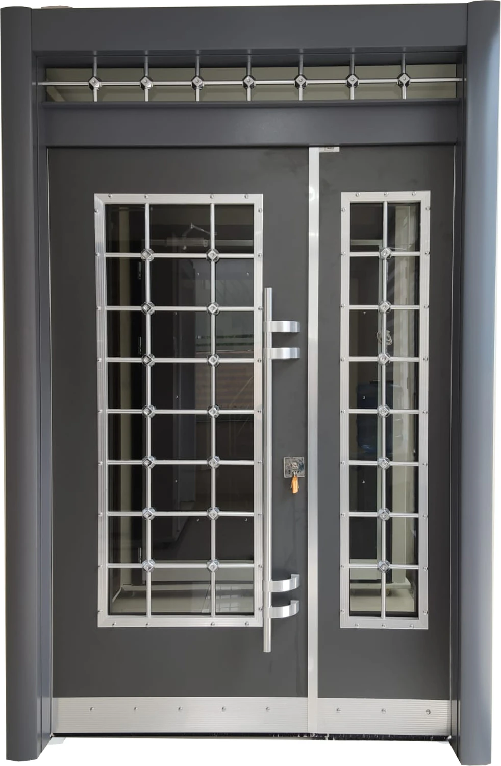 Çelik Kapı, Antrasit Rengi Bina Giriş Kapısı, Apartman Giriş Kapısı