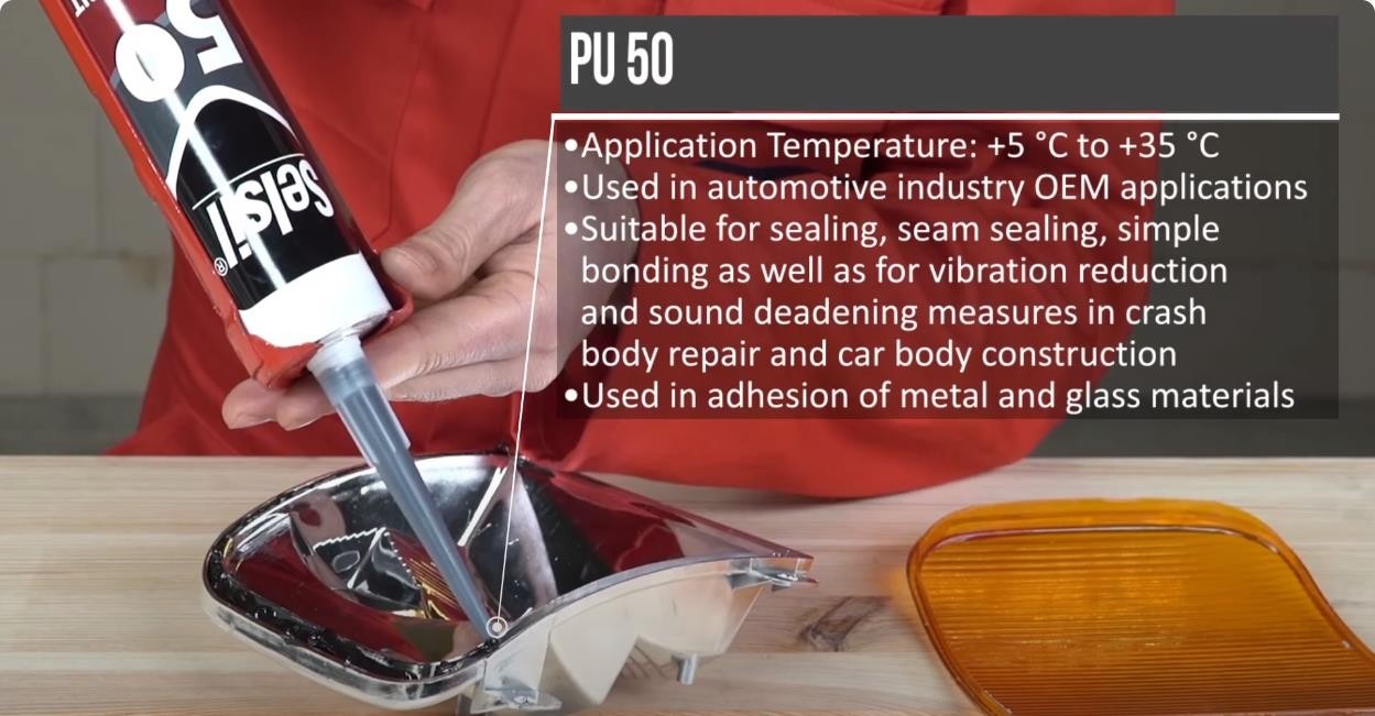 Poliüretan Mastik Yapıştırıcı PU50 Gri 280 Ml. - 1 Adet