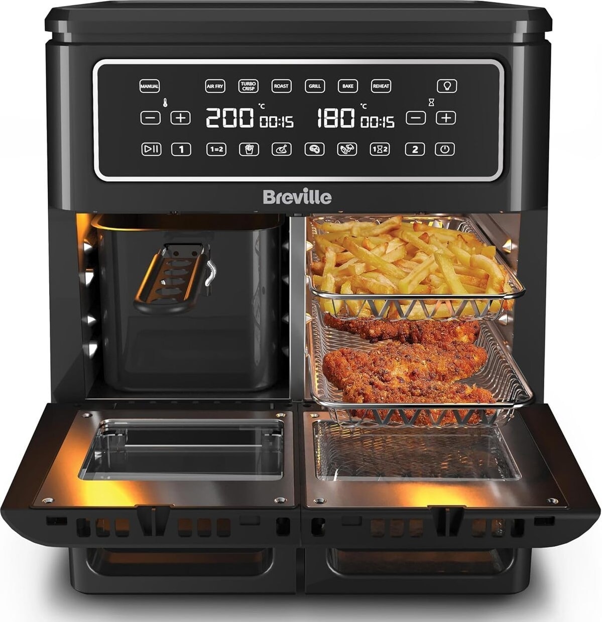 Sıcak Hava Fritözü Halo Flexi ,dijital Çift Hazneli Air Fryer, 11 L Kapasite, 2400 W Güç
