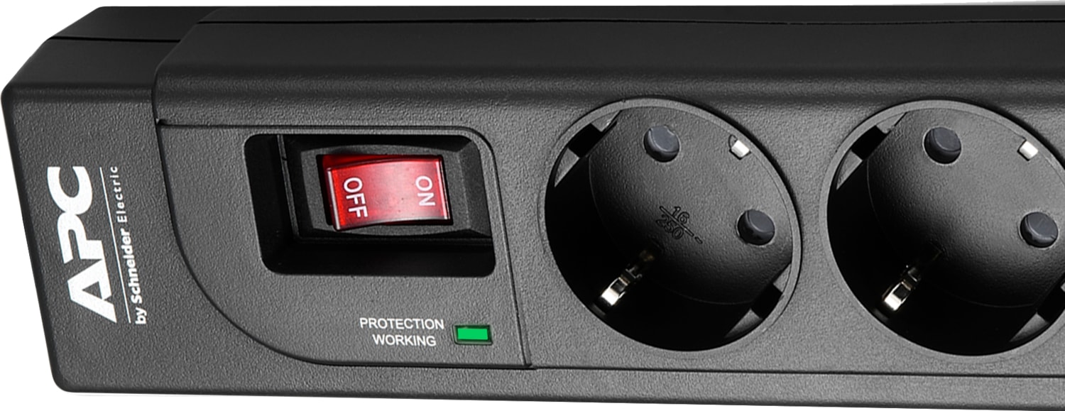 APC P43B-RS 4 Çıkışlı Akım Korumalı Priz 918J Siyah