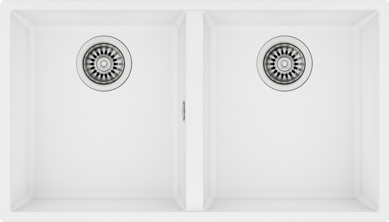 SQUARE 760 TG ARTIC WHITE Tezgahaltı Granit Eviye Beyaz 76 cm 115260028