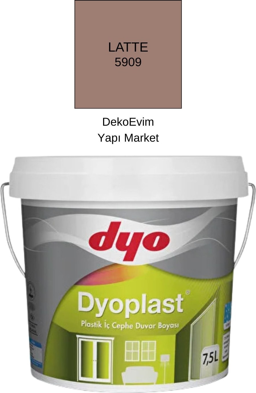 plast Plastik Iç Cephe Duvar B. Latte 7,5 Lt.