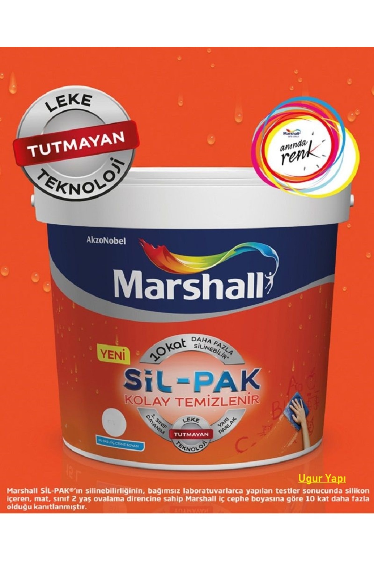 Sil-pak Leke Tutmayan Silinir Duvar Boyası 0.75 Lt Beyaz