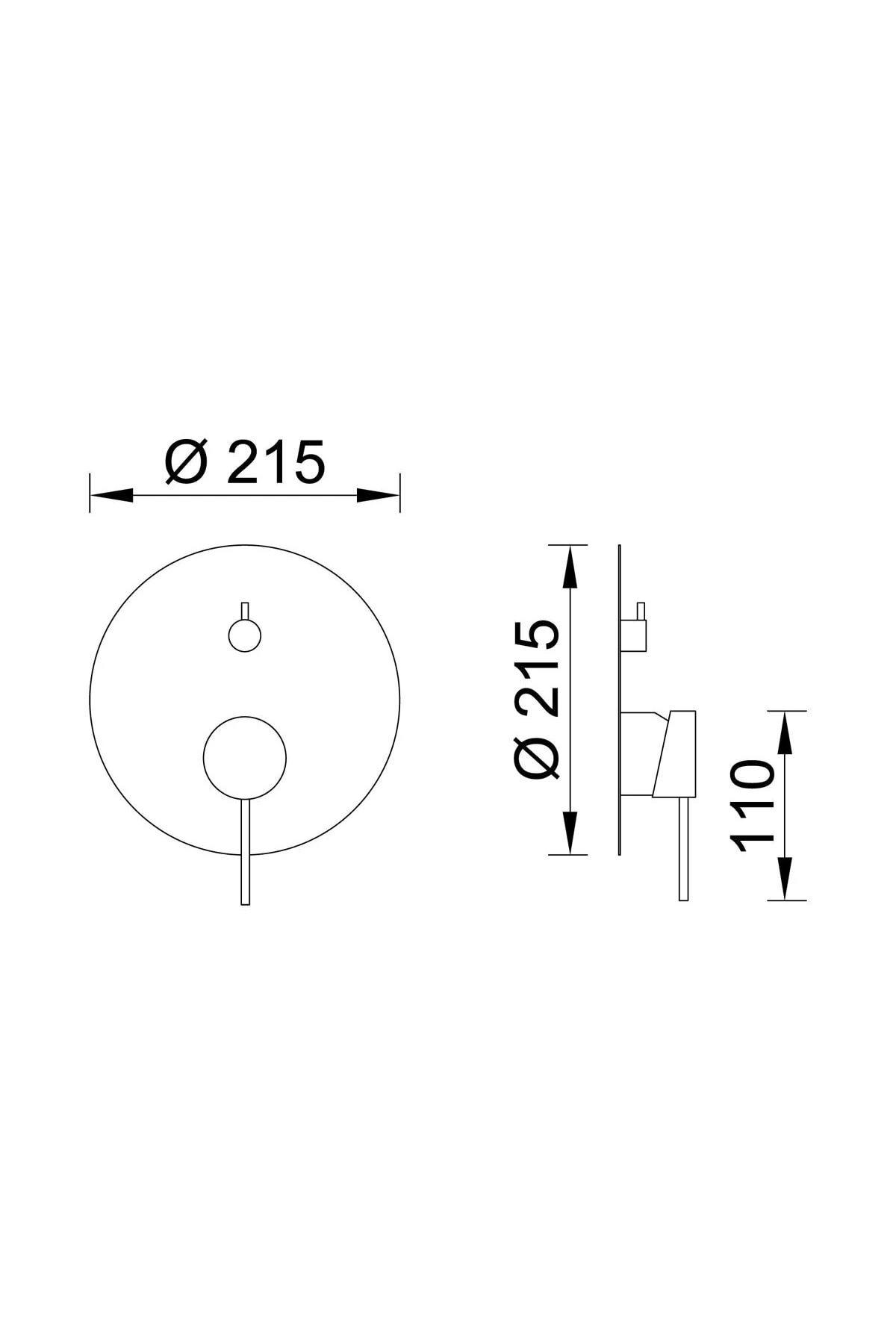 Ankastre Banyo Bataryası Adonis 2 Yönlü Siyah Kab101-2b