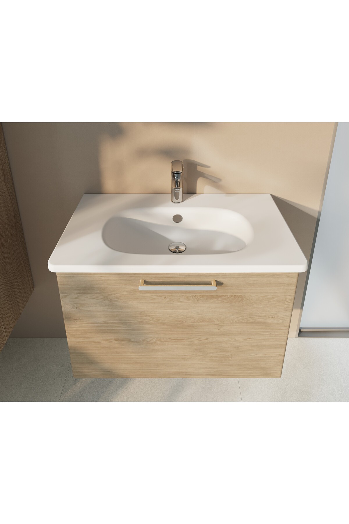 VitrA Root Round A42722 Lavabo Bataryası (Sifon Kumandalı), Krom