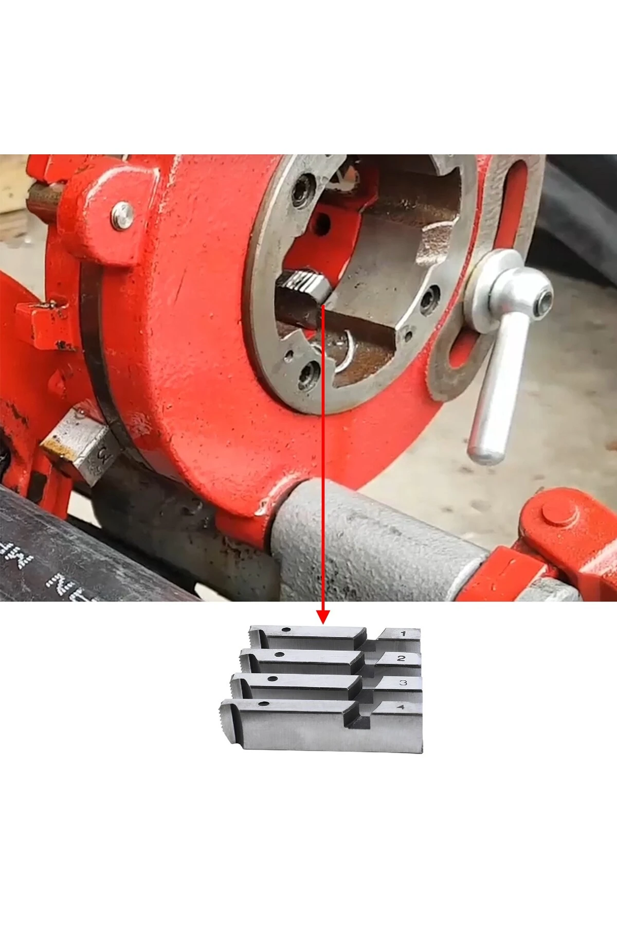 Diş Açıcı Euromax EX75011 EX75013 EX75015 Pafta Tarak Yedek Diş Açma Tarağı Metal 1/2" - 3/4"