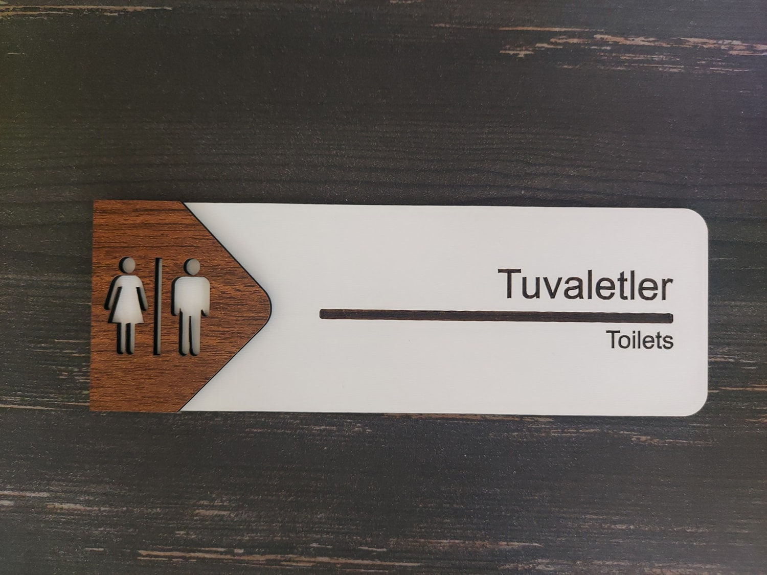 Tuvaletler Ofis Oda Kapı İsimliği Yönlendirme Tabelası Levhası Kişiselleştirilebilir
