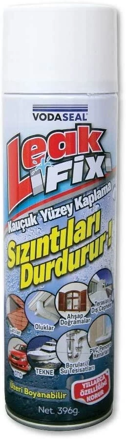 Leak Fix Su Geçirmez Sızdırmaz Sprey Beyaz 396 gr + Çamur Bant