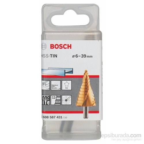 BOSCH - Kademeli Matkap Ucu Hss-Tin - 6 - 39 Mm, 10,0 Mm, 93,5 Mm