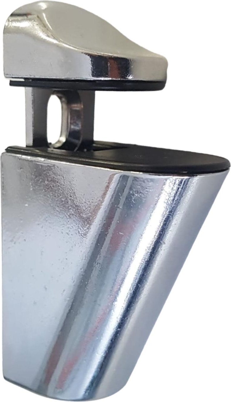 Pelikan Ayarlanabilir Etajer Cam Tutucu Ahşap Raf Tutucu Cam Etejeri Metal Vidalı Krom (4 Adet)