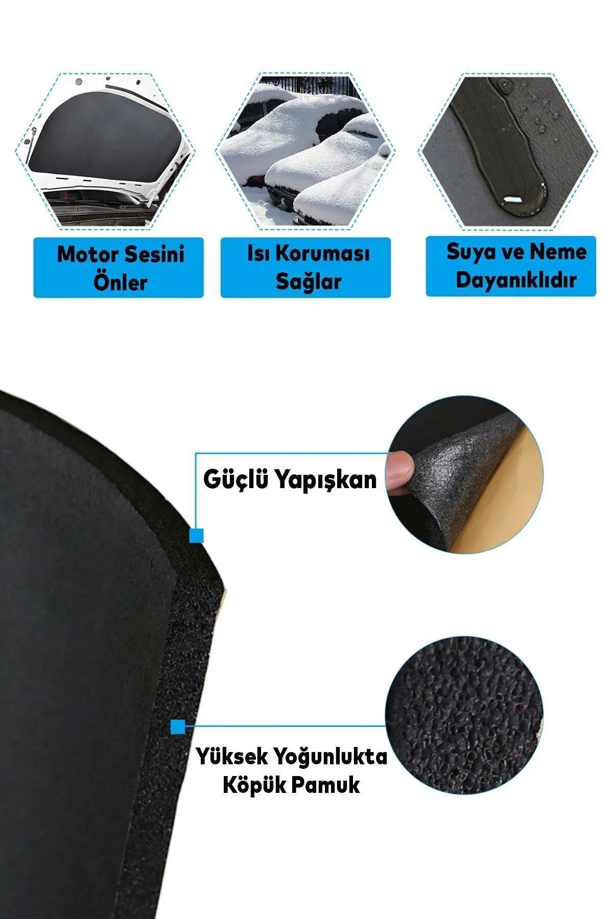 Araç Oto Ses Isı Yalıtım İzolasyon Bandı Bantı Kauçuk Sünger 75 mm 10 Metre.