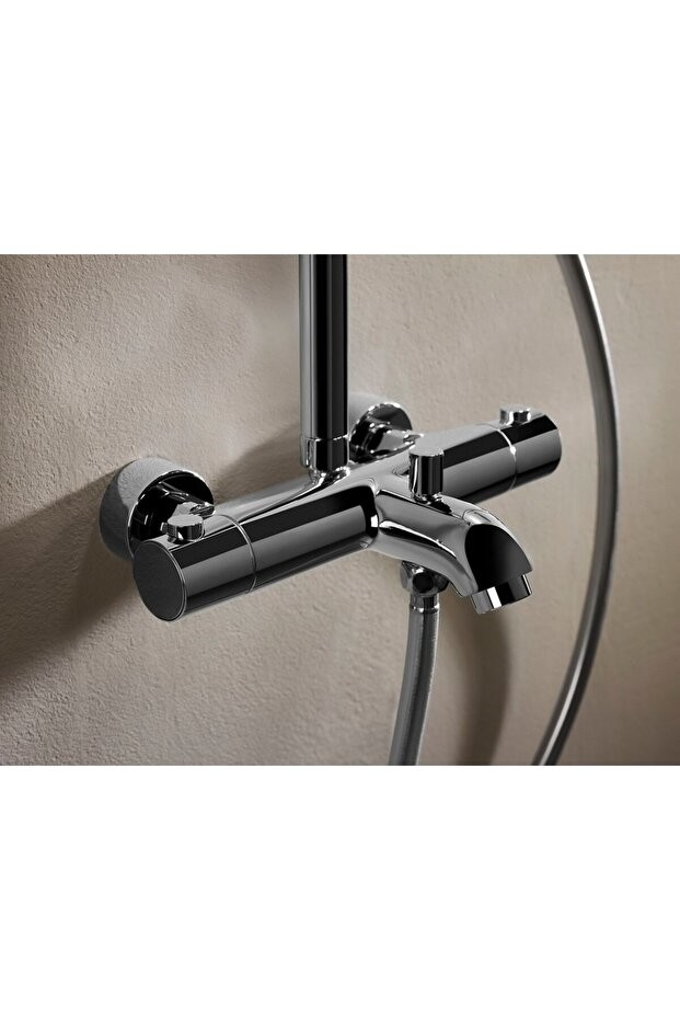 Aquaheat Termostatik Rh3 Banyo Sistemi - Kare - Krom