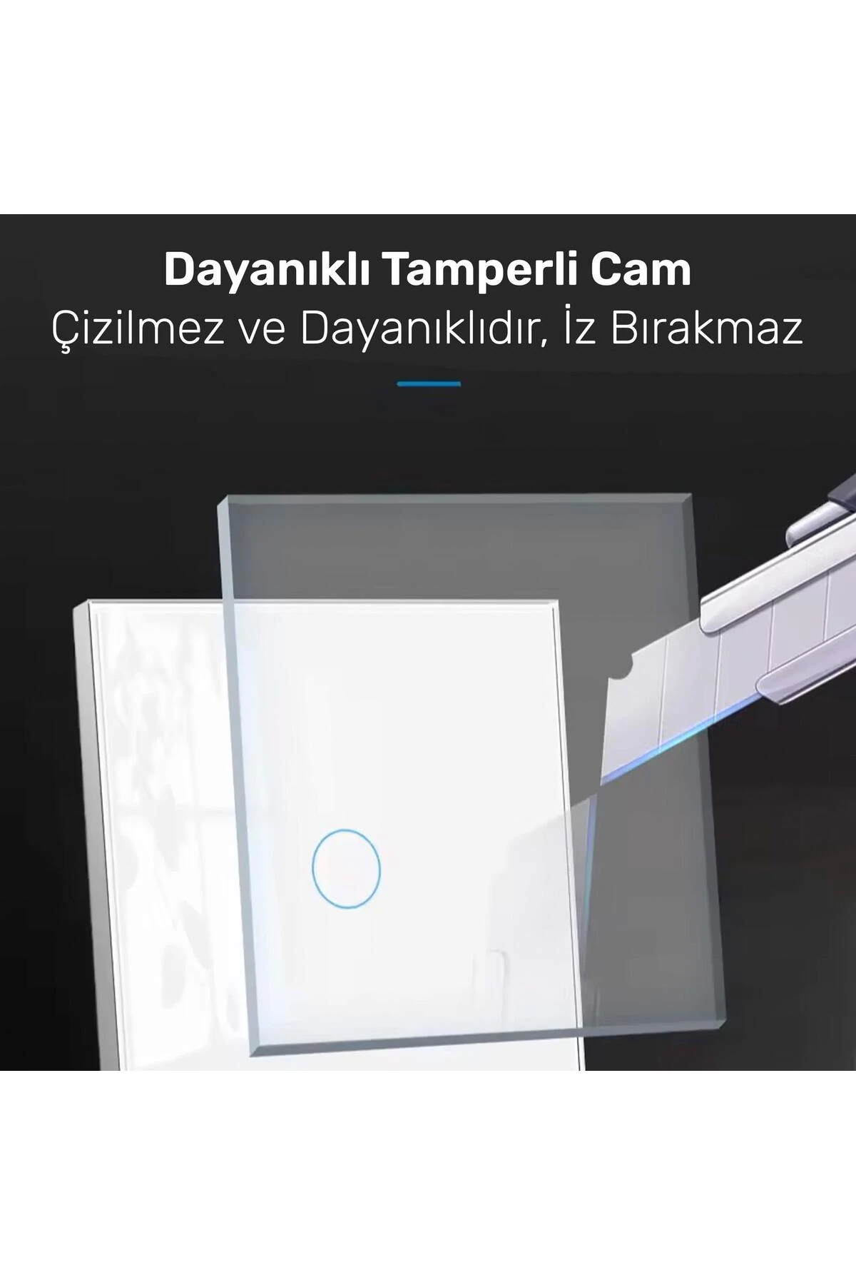 FGTCM009 Dokunmatik Wifi TUYA Destekli Akıllı Elektrik Anahtarı-Beyaz