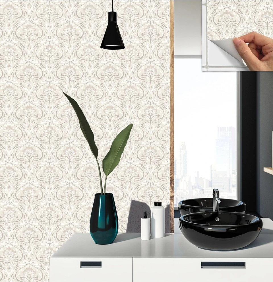 Kendinden Yapışkanlı Salon Çiçekli Desenli Pvc Karo 30X30 cm (33 Adet) 3m2