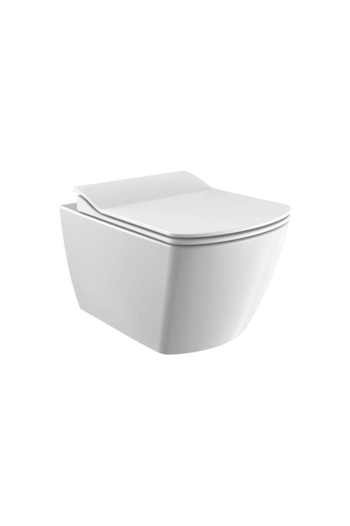 Elegant Rim-off Asma Klozet + Yavaş Kapanır Kapak + VitrA Gömme Rezervuar Set