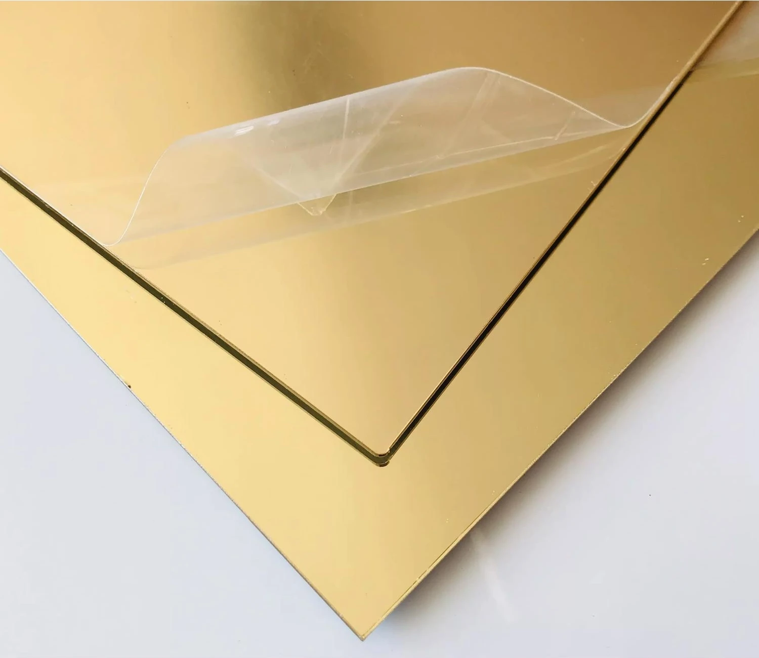 1mm Dekoratif Yapışkanlı Altın Pleksi Ayna Pleksi Altın Ayna Pleksi