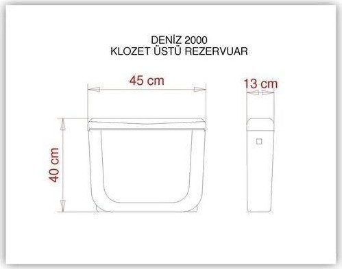 Gömme Rezervuar Iki Kademeli Slim 80 + Buton +