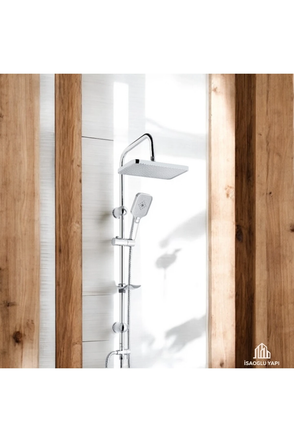 Banyo Duş Seti Hybrid Diktörtgen Tasarım Paslanmaz Tepe Yağmurlama Sistemi