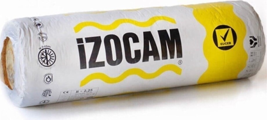 Izocam Camyünü 10 Cm. Çatı Şiltesi Folyosuz 120 Cmx8 mt 9,60 M2/rulo